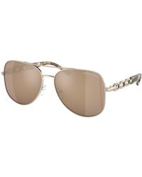 Michael Kors - Mk1121 Chianti 10147P Sunglasses Metal Pilot Normal Mirror - Lyst