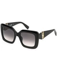 Furla - Sfu883 700 Sunglasses Acetate Smoke Squared Normal Shaded - Lyst