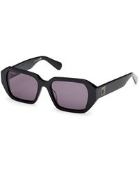 MAX&Co. - Mo0126 01A Sunglasses Acetate Smoke Geometric Normal - Lyst