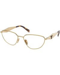 Prada - Pr D52V 24J1O1 Optical Frames Metal Transparent Geometric Normal - Lyst