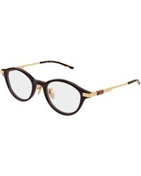 Gucci - Gg2000Oj 001 Optical Frames Acetate Transparent Round - Lyst