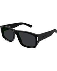 Saint Laurent - Sl 689 001 Sunglasses Acetate Squared - Lyst