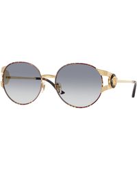 Versace - Ve2303 152579 Sunglasses Metal Round Normal Nuanced - Lyst