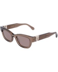 Ferragamo - Sf2067S 232 Sunglasses Acetate Squared Normal - Lyst