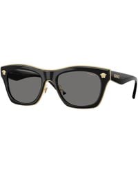 Versace - Ve2272 Gb1/81 Sunglasses Metal Squared Polarized - Lyst