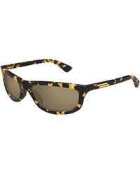 Bottega Veneta - Bv1327S 002 Sunglasses Acetate Bronze Squared - Lyst