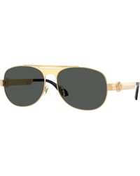 Versace - Ve2302 152387 Sunglasses Metal Pilot Normal - Lyst