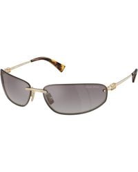 Miu Miu - Mu A50S Zvn30C Sunglasses Metal Round Normal Nuanced - Lyst