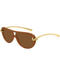 Bottega Veneta - Bv1418S 004 Sunglasses Bio-Injected Pilot - Lyst