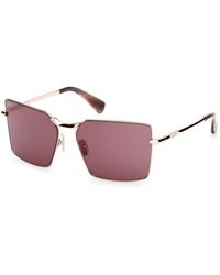 Max Mara - Mm0135 Miller-3 28Y Sunglasses Metal Squared Normal - Lyst