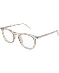 Saint Laurent - Sl 623 Opt 004 Optical Frames Acetate Transparent Round - Lyst