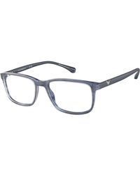Emporio Armani - Ea3098 6054 Optical Frames Acetate Transparent Squared Normal - Lyst