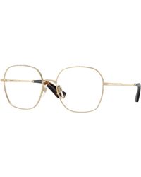 Burberry - Be1399 1337 Optical Frames Metal Transparent Squared Normal - Lyst