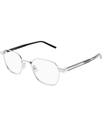 Saint Laurent - Sl 883 005 Optical Frames Metal Transparent Round - Lyst