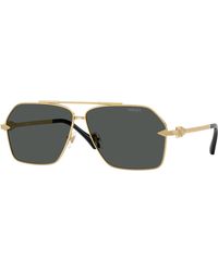 Versace - Ve2284 100287 Sunglasses Metal Pilot Normal - Lyst