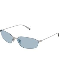 Balenciaga - Bb0412S 005 Occhiali Da Sole Metallo Azzurro Geometrica - Lyst