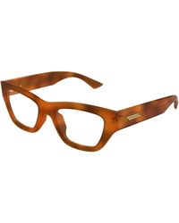 Bottega Veneta - Bv1360O 002 Optical Frames Acetate Transparent Squared - Lyst