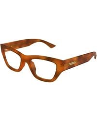 Bottega Veneta - Bv1360O 002 Optical Frames Acetate Transparent Squared - Lyst