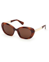 MAX&Co. - Mo0133 52E Sunglasses Injected Round Normal - Lyst