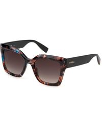Furla - Sfu810 0P61 Sunglasses Injected Squared Normal Nuanced - Lyst