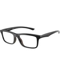 Emporio Armani - Ea3285U 5017 Optical Frames Injected Transparent Squared Normal - Lyst