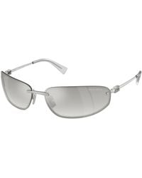 Miu Miu - Mu A50S 1Bc8H1 Sunglasses Metal Round Normal - Lyst