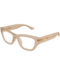 Bottega Veneta - Bv1360O 008 Optical Frames Acetate Transparent Squared - Lyst