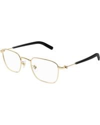 Montblanc - Mb0389O 006 Optical Frames Metal Transparent Squared - Lyst