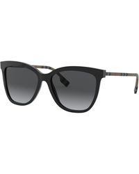 Burberry - Be4308 Clare 3853T3 Sunglasses Plastic Squared Polarized Shaded - Lyst