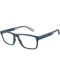 Emporio Armani - Ea3233 5763 Optical Frames Injected Transparent Squared Normal - Lyst
