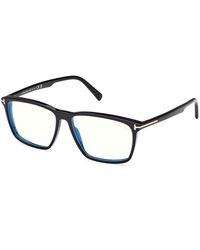 Tom Ford - Ft5959-B 001 Optical Frames Acetate Squared Normal - Lyst