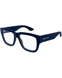 McQueen - Am0510O 003 Optical Frames Acetate Transparent Squared - Lyst