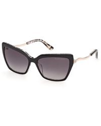 Guess - Gm00046 01B Sunglasses Acetate Smoke Butterfly Normal - Lyst