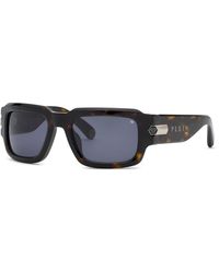Philipp Plein - Spp182M Plein Empire 722 Sunglasses Acetate Smoke Squared Normal - Lyst
