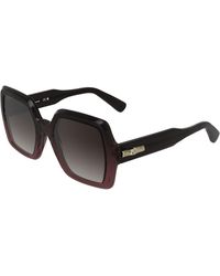 Longchamp - Lo790S 604 Sunglasses Acetate Bordeaux Squared Normal - Lyst