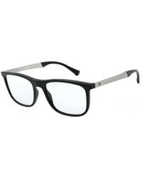 Emporio Armani - Ea3170 5001 Optical Frames Injected Transparent Squared Normal - Lyst