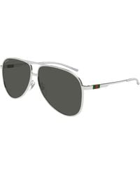 Gucci - Gg1677S 001 Sunglasses Metal Pilot - Lyst