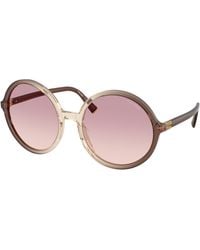 Miu Miu - Mu B02S 25G40S Sunglasses Acetate Round Normal Shaded - Lyst