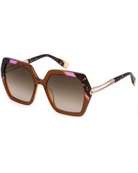 Furla - Sfu684 06X5 Sunglasses Acetate Squared Normal Shaded - Lyst