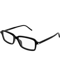 Saint Laurent - Sl 938 Opt 001 Optical Frames Acetate Transparent Squared - Lyst