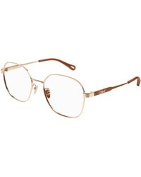 Chloé - Ch0274Oa 003 Optical Frames Metal Transparent Round - Lyst