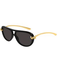Bottega Veneta - Bv1418S Knot Aviator Sunglasses - Lyst