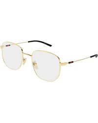 Gucci - Gg2140Ok 001 Optical Frames Metal Transparent Round - Lyst