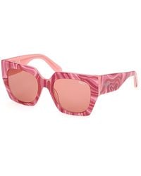 PUCCI - Ep0262 99S Sunglasses Acetate Bordeaux Geometric Normal - Lyst