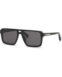 Philipp Plein - Spp211 Plein Essential 700Y Sunglasses Acetate Smoke Squared Normal - Lyst
