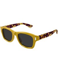Saint Laurent - Sl 801 004 Sunglasses Acetate Round - Lyst