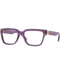 Versace - Ve3357 5464 Optical Frames Acetate Transparent Squared Normal - Lyst