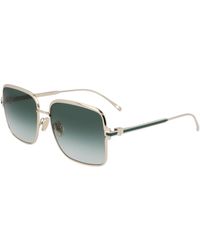 Ferragamo - Sf317S 750 Sunglasses Metal Squared Normal Shaded - Lyst