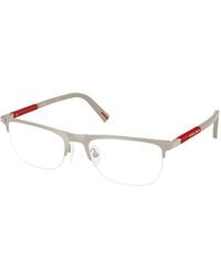 Prada Linea Rossa - Ps 50Rv 18X1O1 Optical Frames Metal Pillow Normal - Lyst