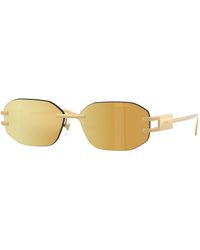 Versace - Ve2274 10027P Sunglasses Metal Geometric Mirrored - Lyst